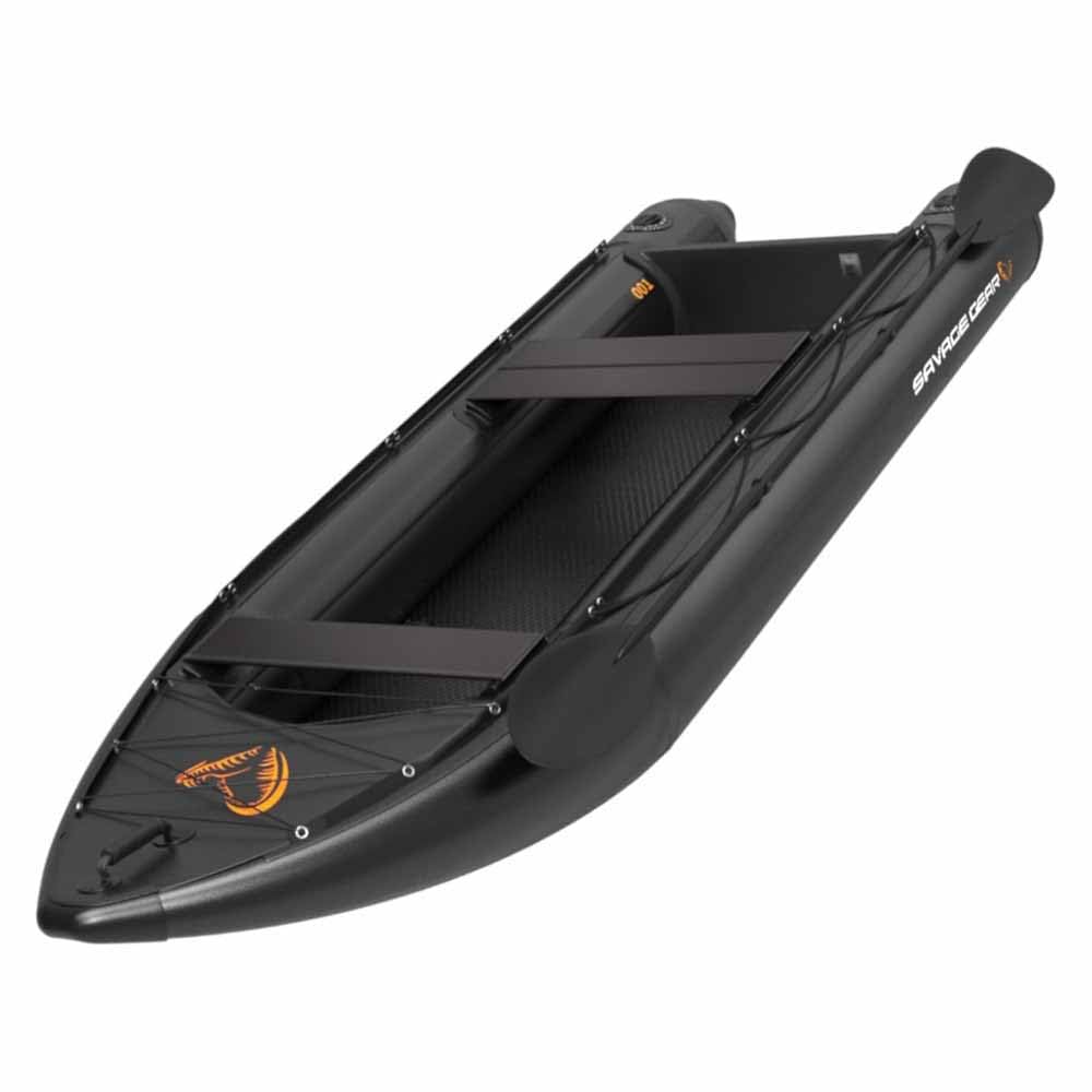 Savage Gear E-Rider Kajak, 330x110 cm, aufblasbar, Angelkajak, Schlauchboot für Raubfischangeln