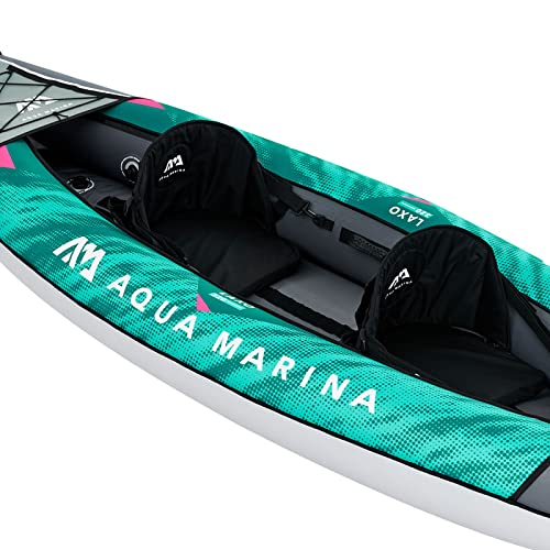 Aqua Marina Laxo-285 Kajak Set, aufblasbar, 1 Person, 285 x 90 cm, Paddel, Pumpe, Rucksack