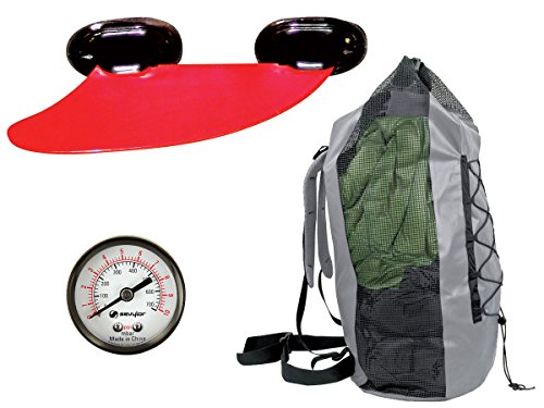 Sevylor Yukon Kajak, 2 Personen, aufblasbar, Faltkajak, Kanadier, Packsack, 382 x 98 cm, Grün/Schwarz