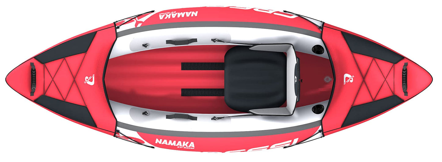Cressi Namaka Ikayak 8'2'', aufblasbar, 1 Person, 3 Luftkammern, verstellbare Sitze, Rot