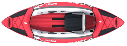 Cressi Namaka Ikayak 8'2'', aufblasbar, 1 Person, 3 Luftkammern, verstellbare Sitze, Rot