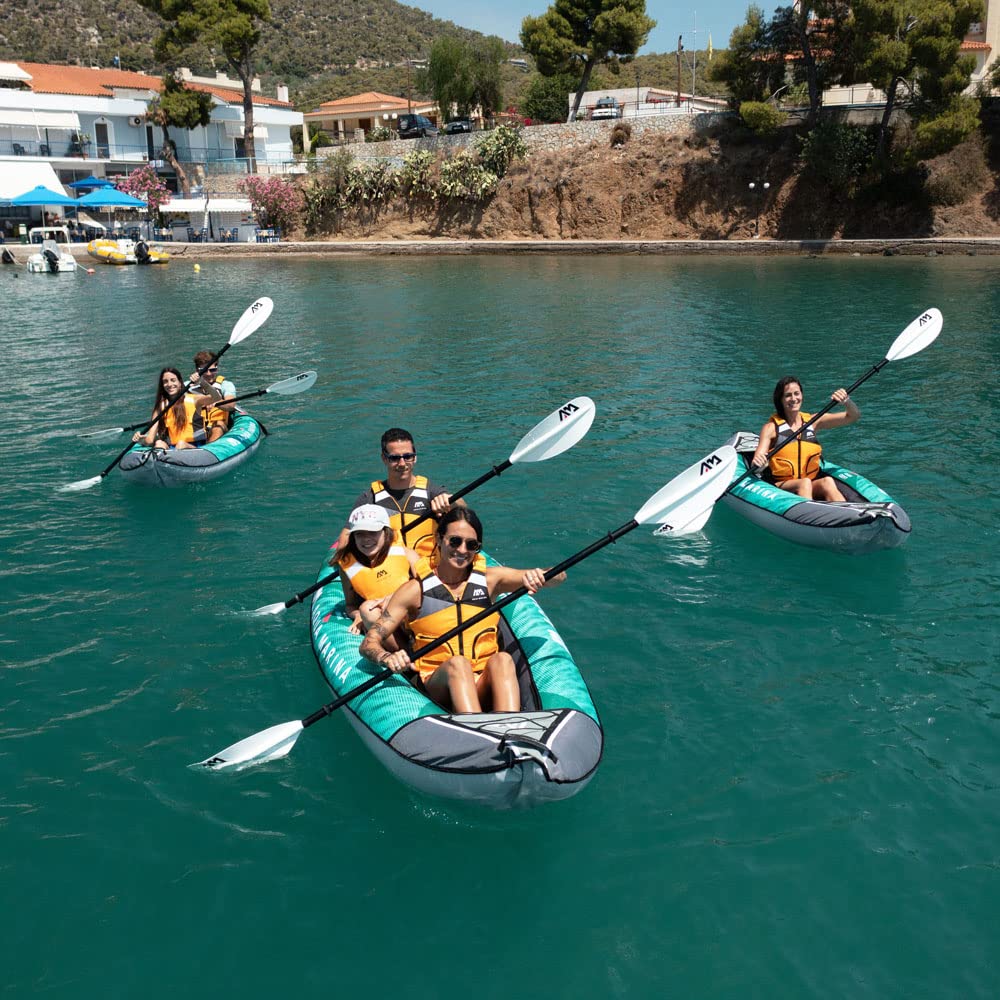 Aqua Marina Laxo-285 Kajak Set, aufblasbar, 1 Person, 285 x 90 cm, Paddel, Pumpe, Rucksack