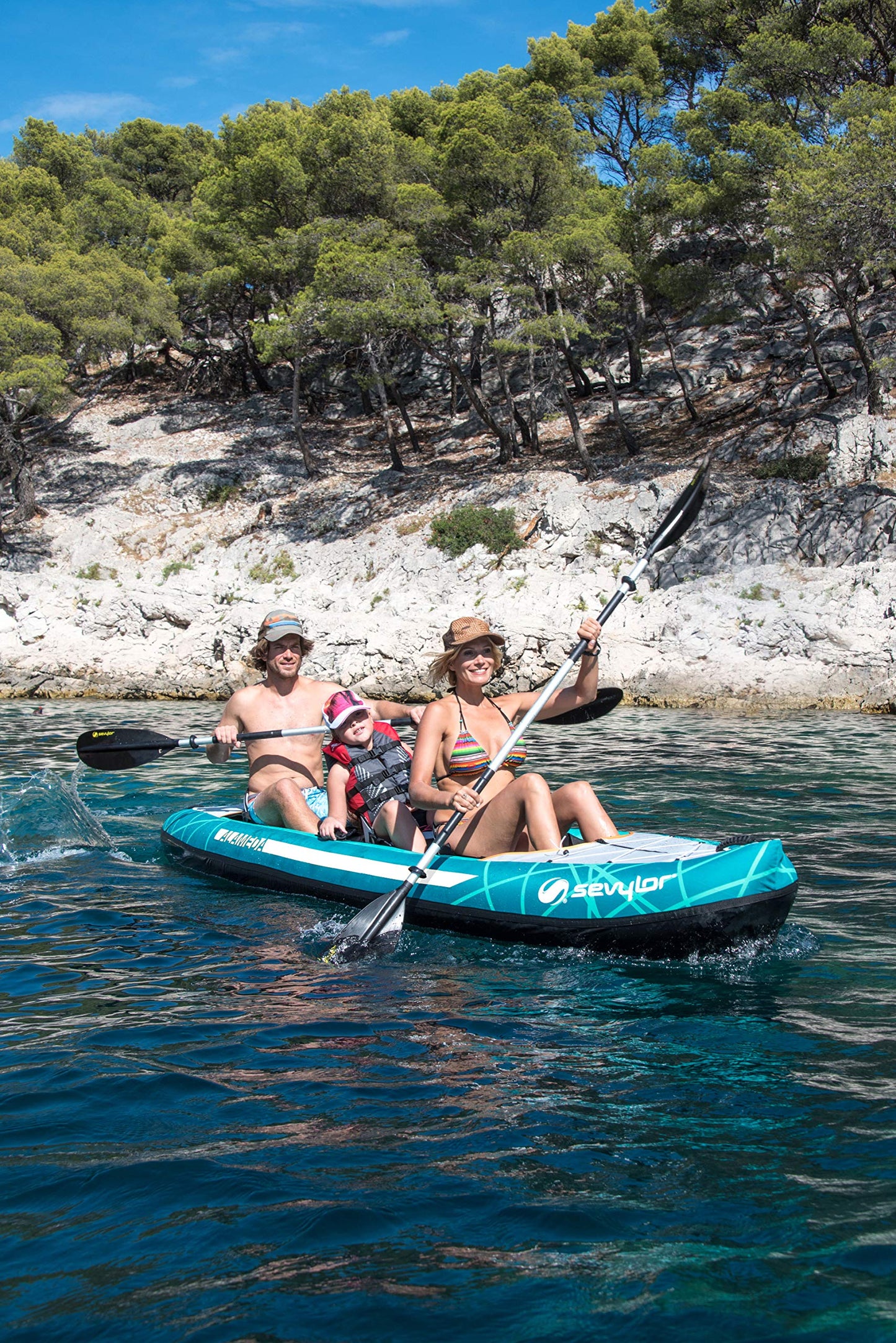 Sevylor Kanu aufblasbar Alameda, 2+1 Personen Faltkajak, Kanadier, 375 x 93 cm