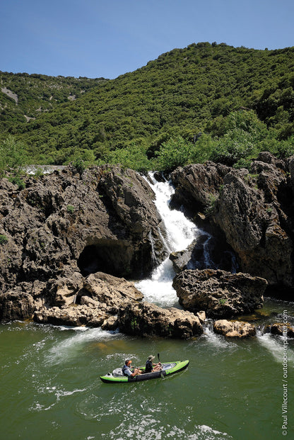 Sevylor Yukon Kajak, 2 Personen, aufblasbar, Faltkajak, Kanadier, Packsack, 382 x 98 cm, Grün/Schwarz